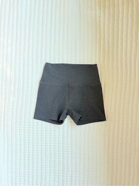 Beyond Yoga Charcoal High-Waist Bike Shorts 3”